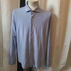 Fedeli Men’s L/S Button Down shirt - Blue - 17.5-44